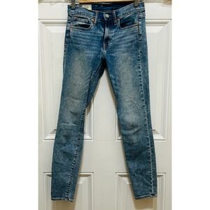 GAP Denim True Skinny Mid Rise Blue Wash Jeans Womens‎ Size 25